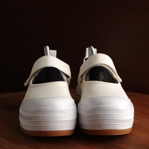 Keds Shoes Womens Size 7 Cream Mary Jane Canvas Platform Sneakers Casual Neutral - Picture 3 of 13